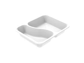 Bakke 2-rum 2227-2F 430/685 ml 227x178x43 mm CPET Hvid,360 stk/krt