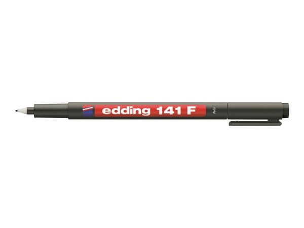 Edding 141 F, Musta, Sininen, Vihreä, Punainen, Ohut pää, Hienojakoinen, 0,6 mm, Kalvo, Lasi, Muovi, Alkoholipohjainen muste