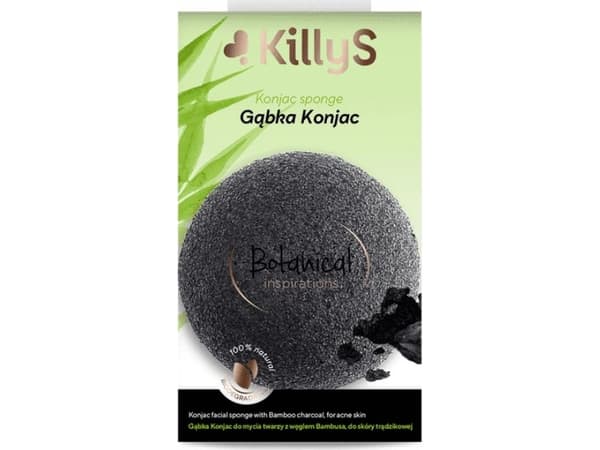 KILLYS_Botanical Inspirations konjac-sieni kasvojen pesuun bambuhiilellä akneen taipuvaiselle iholle