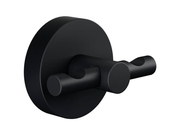 TESA MOON BLACK, Sisätila, Pyyhekoukku, Musta, Metalli, Pyöreä, 65 mm