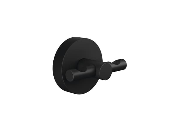 TESA MOON BLACK, Innendørs, Håndklekrok, Sort, Metall, Rund, 65 mm