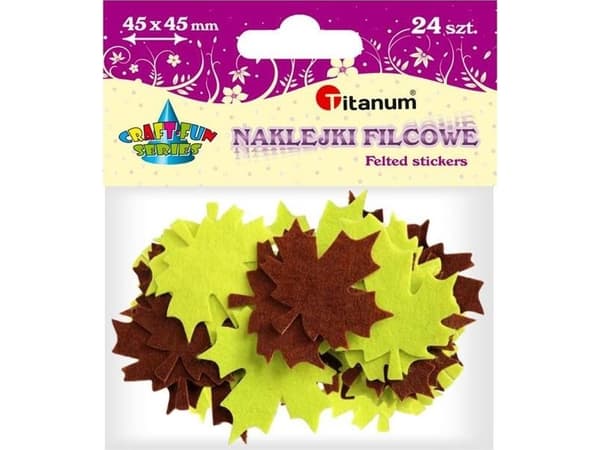Titanum Vaahteranlehdet huopa tarroja 24kpl, CRAFT-FUN