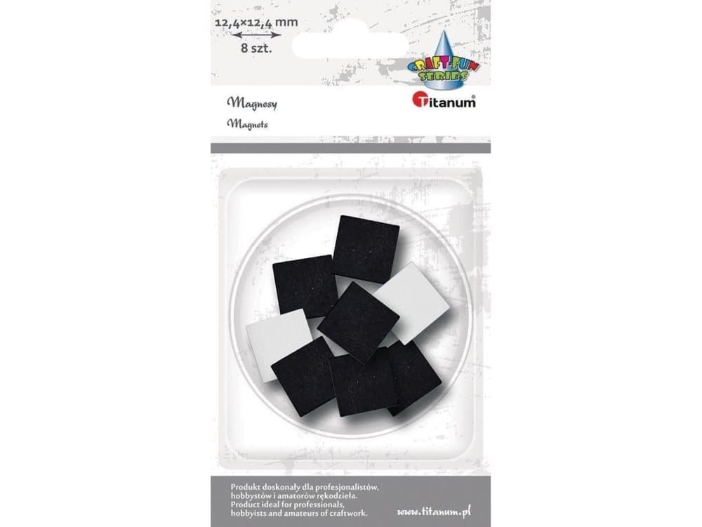 Titanum Self-adhesive square magnets 12,4x12,4mm 8pcs