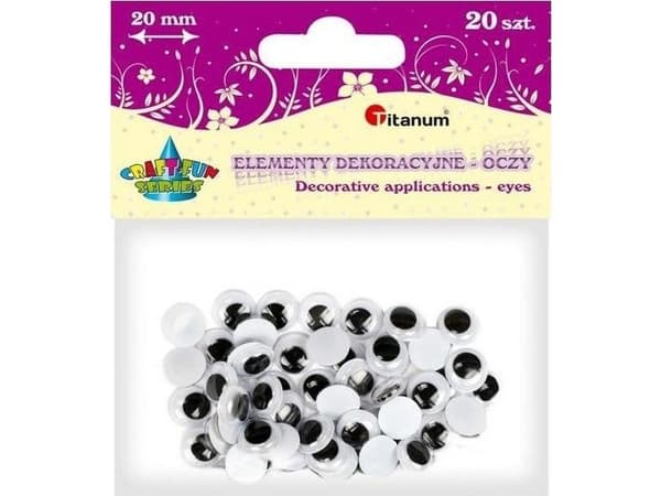 Titanum Eyes without glue and eyelashes 20mm 20pcs