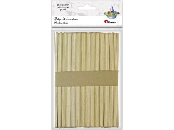 Titanum raka träpinnar 10x160mm 50st
