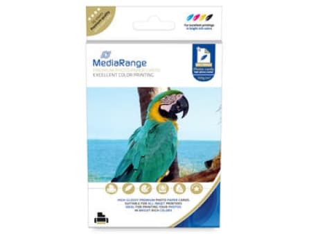 MediaRange MRINK115, Glansigt, 150 g/m ^, Bläckstråleskrivare, 10x15 cm, 4x6", Vit