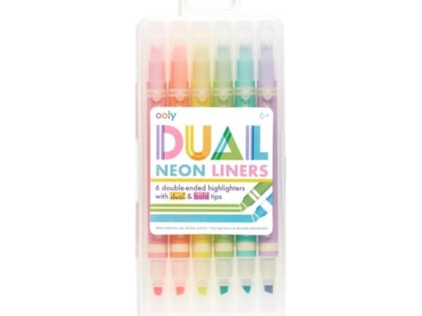 Ooly Dual Liner neonmarkører 6 farger