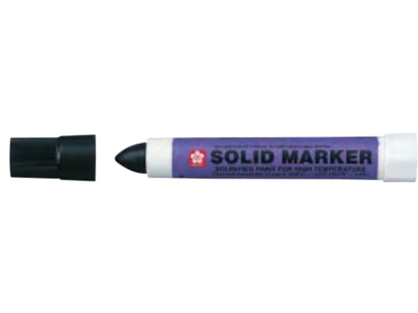 Sakura Solid Marker, Svart, Svart, Blå, Betong, Glas, Strykjärn, Läder, papper, Gummi, Trä, -10 - 200 ° C, 132 mm, 1 styck