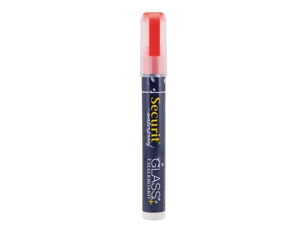 Securit® vandfast kridtmarker skrå spids i rødt (Securit® vandfast kridtmarker skrå spids i rødt)