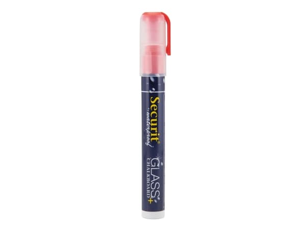 Securit® vandfast kridtmarker skrå spids i rødt (Securit® vandfast kridtmarker skrå spids i rødt)