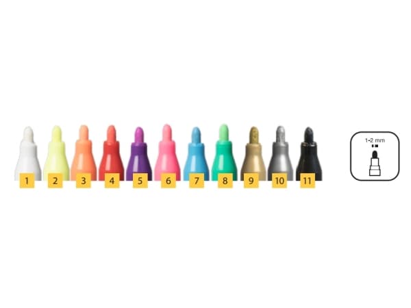 Securit® original kridtmarker med rund spids i blå