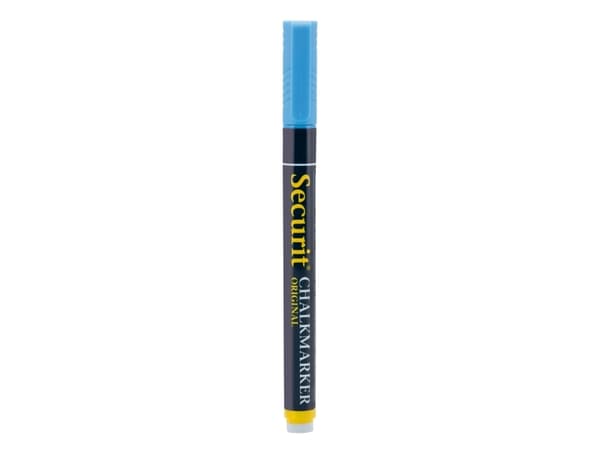 Securit® original kridtmarker med rund spids i blå