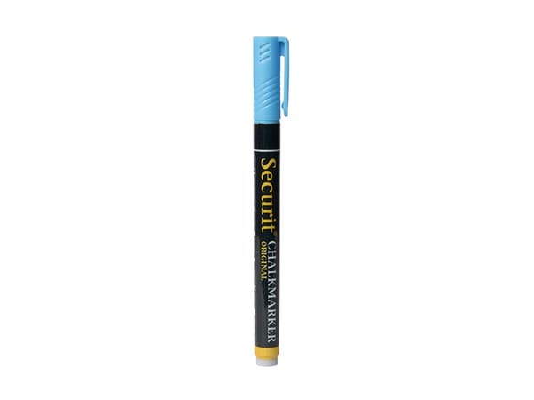 Securit® original kridtmarker med rund spids i blå