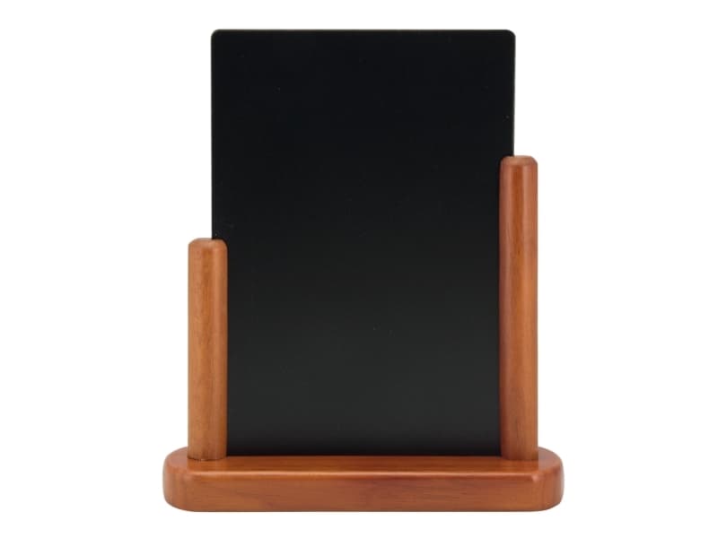 Securit® ELEGANT A5 bordskilt mahognyfarvet bøgetræ