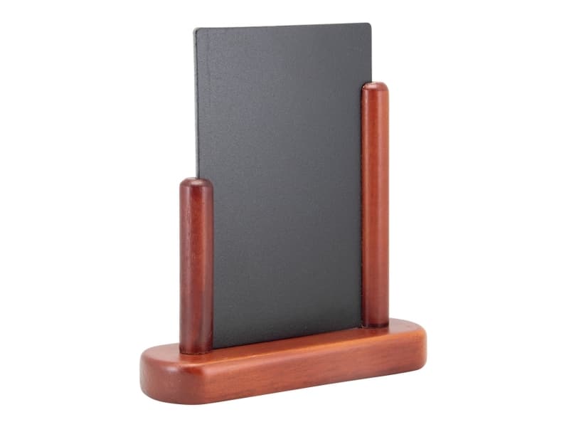 Securit® ELEGANT A6 bordskilt mahognyfarvet bøgetræ