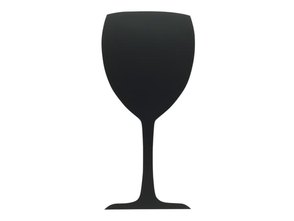 Securit® silhuet Glas vægtavle i sort