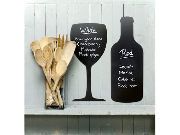 Securit® silhuet Glas vægtavle i sort