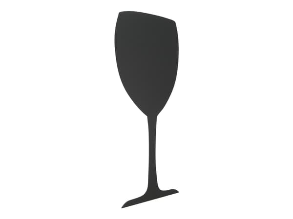 Securit® silhuet Glas vægtavle i sort