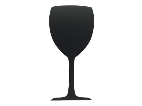 Securit® silhuet Glas vægtavle i sort