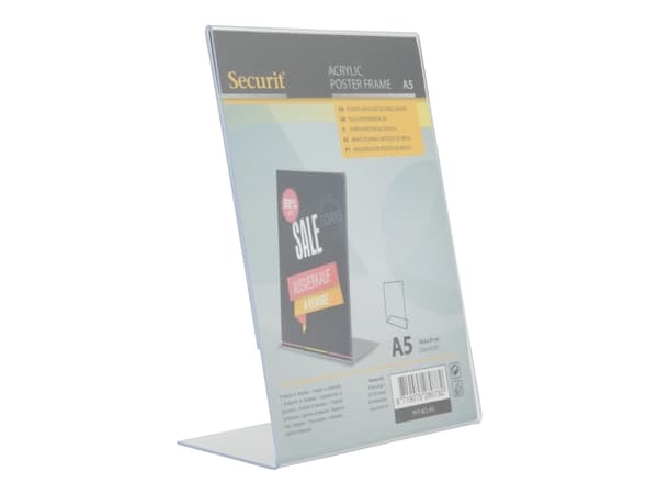 Securit® L-formet A5 display ramme i akryl