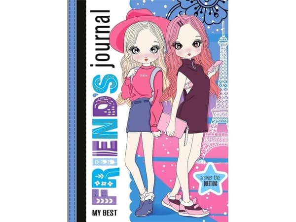 Fresh Friends -muistikirja 135x197/48K TW glitter sininen.