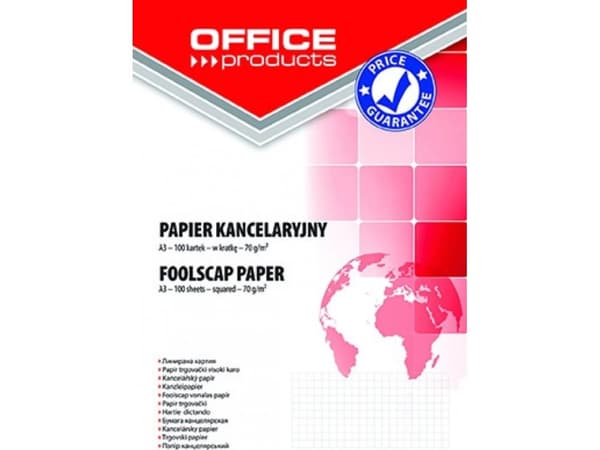 Office Products Papier kancelaryjny OFFICE PRODUCTS, kratka, A3, 100ark.