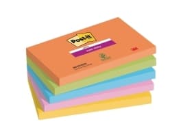 3M 7100258793, Rektangel, Blå, Grønn, Oransje, Rosa, Gult, Papir, SGSCH-PEFC-COC-110078, 76 mm, 127 mm