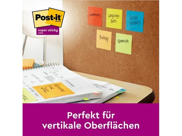 Post-It Super Sticky Notes Playful, 76 x 76 mm, pakke a 6 stk