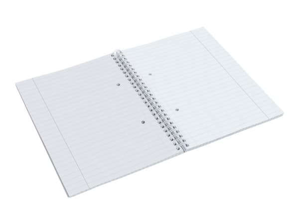 Esselte Colour'Breeze - Anteckningsblock - trådbunden - A5 (148 x 210 mm) - 80 ark / 160 sidor - linjerad - 2 hål - lavendel - kartong