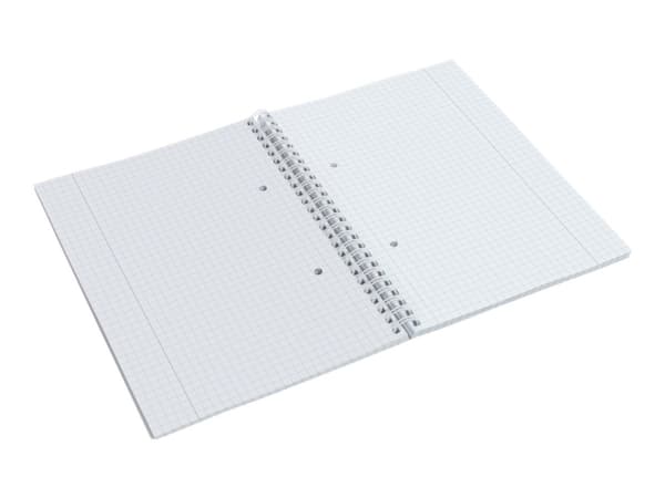 Esselte Colour'Breeze - Notisbok - spiralbundet - A5 (148 x 210 mm) - 80 ark / 160 sider - rutet - 2 hull - coral - kartong