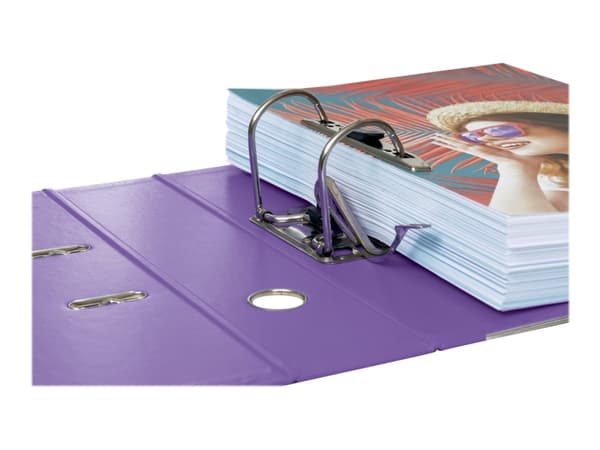 Esselte No.1 Colour'Breeze - Spakbågesfil - ryggbredd: 75 mm - för A4 (210 x 297 mm) - kapacitet: 500 ark - lavendel