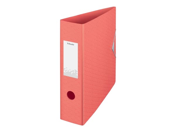 Esselte Colour'Breeze - Spakbågesfil - ryggbredd: 82 mm - för A4 (210 x 297 mm) - kapacitet: 500 ark - Coral