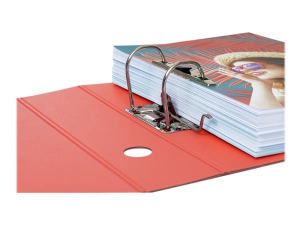Esselte Colour'Breeze - Spakbågesfil - ryggbredd: 82 mm - för A4 (210 x 297 mm) - kapacitet: 500 ark - Coral