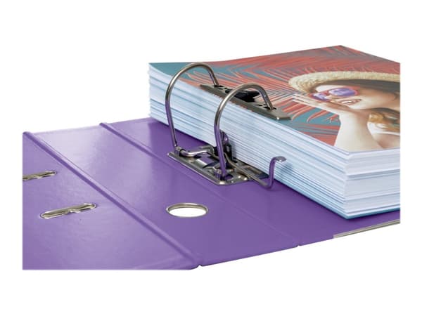 Esselte Colour'Breeze - Spakbågesfil - ryggbredd: 75 mm - för A4 (210 x 297 mm) - kapacitet: 500 ark - lavendel