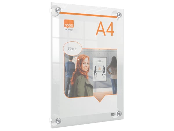 Nobo Premium Plus A4, 297 x 210 mm, Akryyli, Vaakasuuntaisesti/pystysuuntaisesti, Kannettava