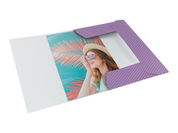 Esselte Colour'Breeze - 3-fliksmappe - for A4 (210 x 297 mm) - kapasitet: 150 ark - lavendel