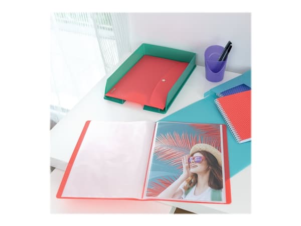 Esselte Colour'Breeze displaybog med 40 lommer Koral - (4 stk.)