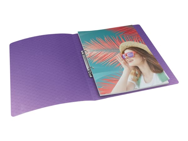 Esselte Colour'Breeze - Ringpärm - ryggbredd: 25 mm - för A4 (210 x 297 mm) - kapacitet: 140 ark - genomskinlig lavendel