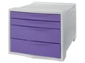 Miniatyrbilde 4 av 5: Esselte Colour'Breeze - Skuffskap - 4 skuffer - for A4 (210 x 297 mm) - lavendel