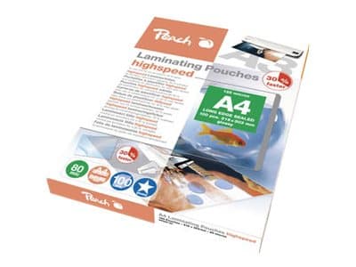 Peach - 80 mikroner - 100-pack - glanset - A4 (210 x 297 mm) lamineringspunger