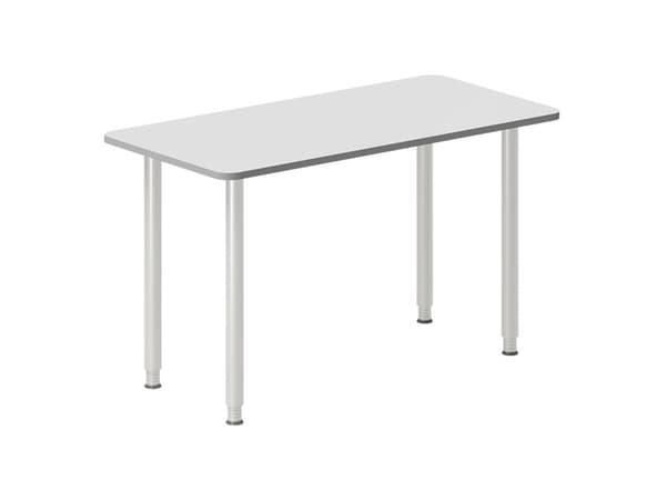 Skrivebord DNA, Lysgrå 1200x600 mm I-ben/Sort