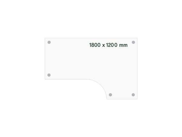 Desk DNA, vit 1800x1200 mm Höger I-ben/vit