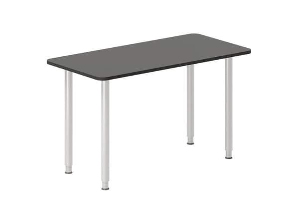 Työpöytä DNA, antrasiitti 1200x600 mm I-jalat/musta