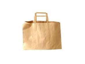 Bärkasse 17 ltr 350x170x245 mm 80 gr w/Hank Paper Flower Carrier Bag Brown Pack 50 st,4 pk x 50 st/pack