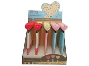 Heart blue snap pen (40pcs) M&amp;G