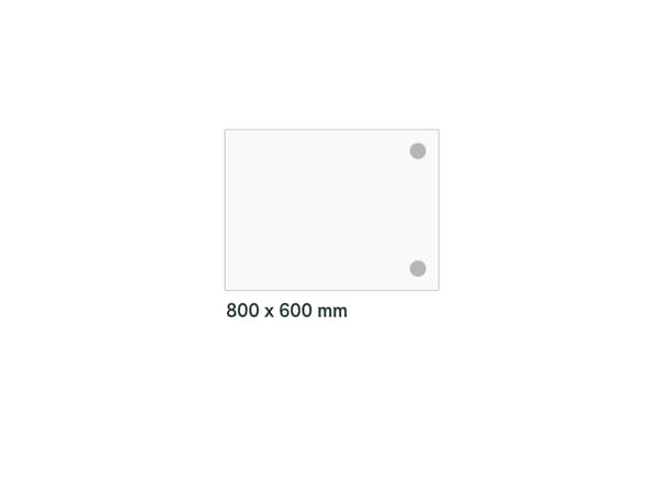 Skrivebord, tilbyg DNA Lys grå 800x600 mm I-ben Hvid