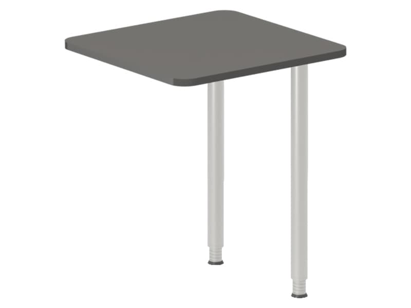 Skrivebord, tilbyg DNA Antracit 1000x600 mm I-ben Sort