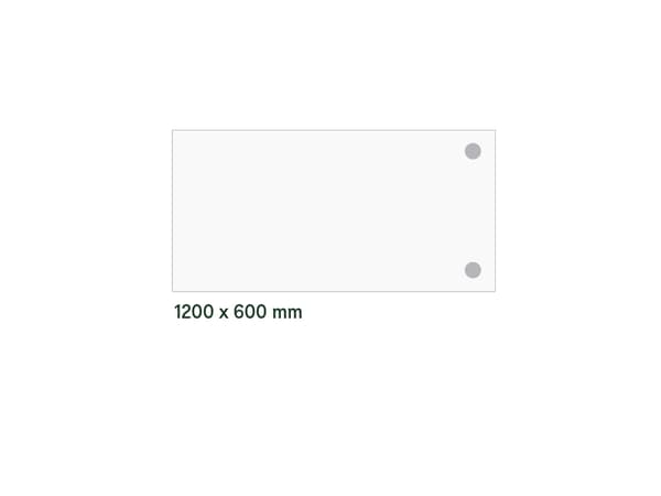 Skrivebord, tilbyg DNA Lys grå 1200x600 mm I-ben Hvid