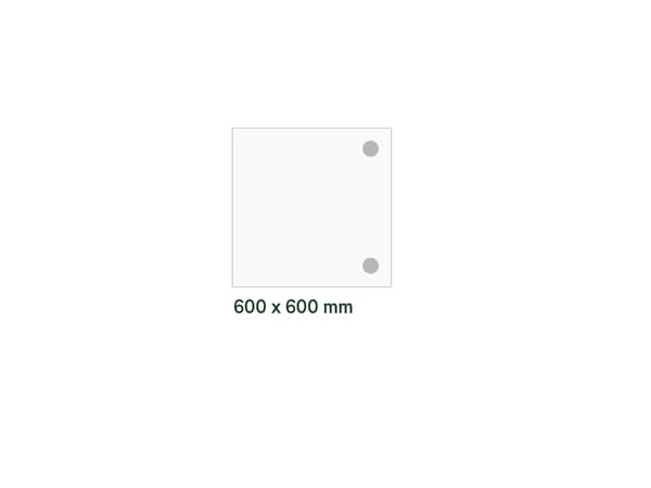 Työpöytä, jatko-osa DNA Valkoinen 600x600 mm I-jalat Valkoinen