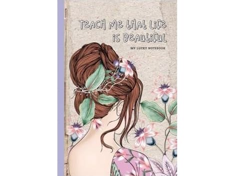 Decorative notebook 143x210/64K, checkered Girl